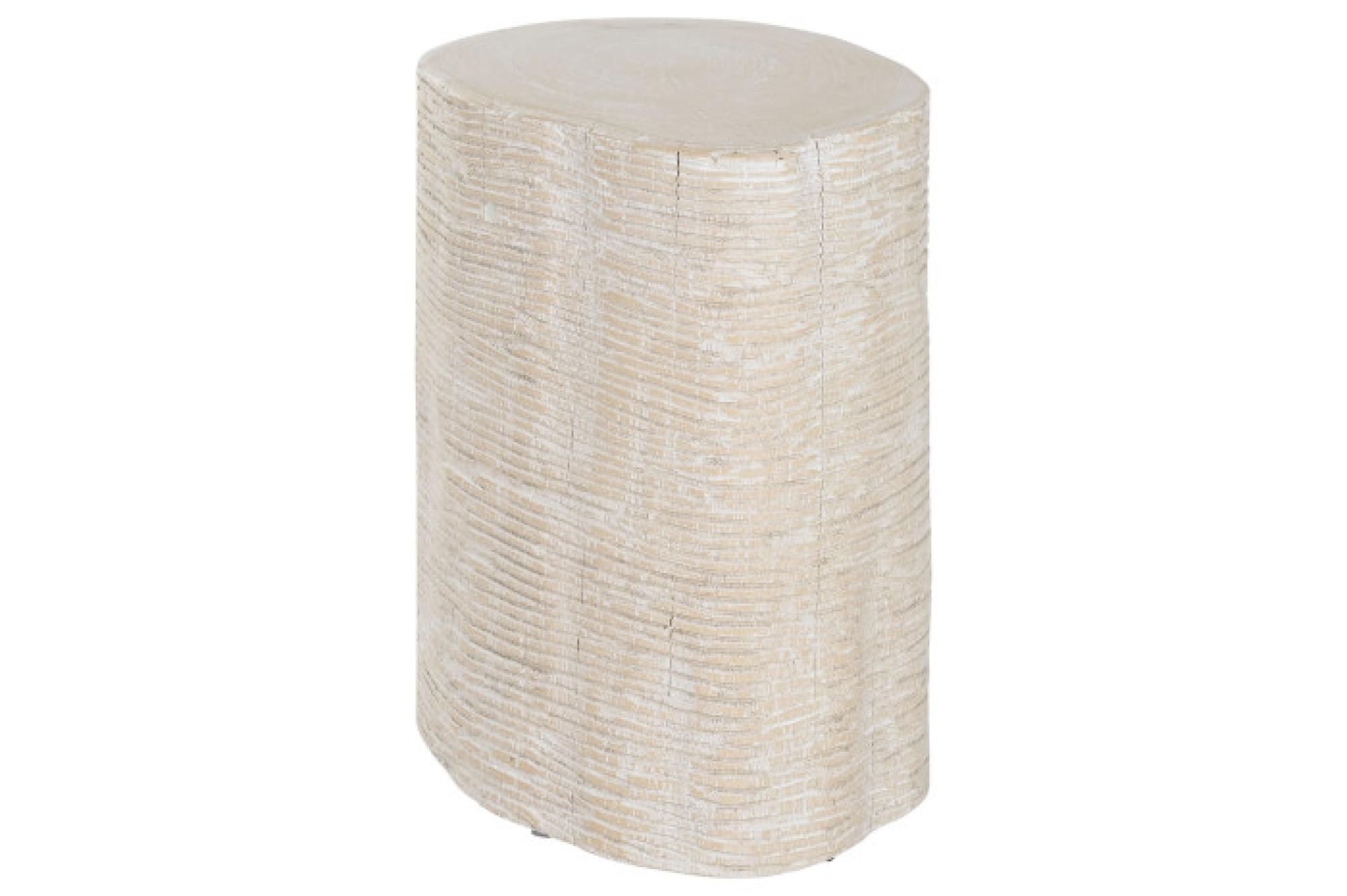 Product photograph of Madera Mungur Carved Round Side Table from Choice Furniture Superstore.